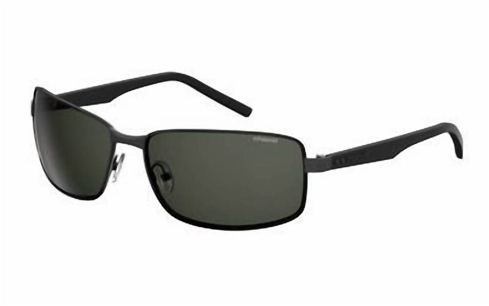 NEW POLAROID men's pld2045 rectangular sunglasses in black